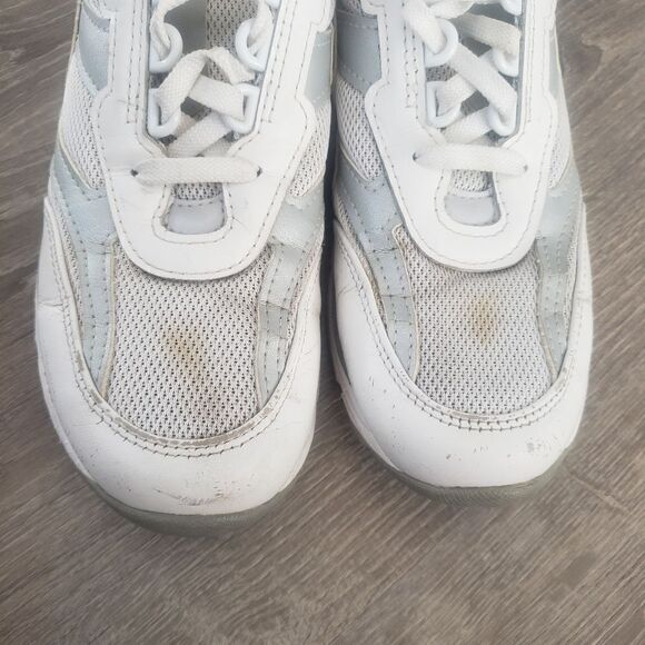 SAS Tour White Leather Mesh Silver Sneaker Shoes Womens Sz 9 Slim Made in USA - Picture 8 of 10